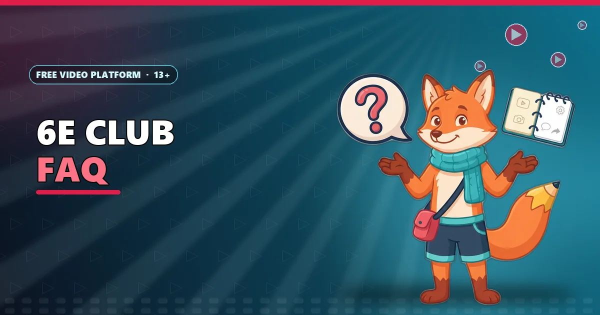 Scribe the pencil-tailed fox beside a question-mark bubble for the 6E Club FAQ
