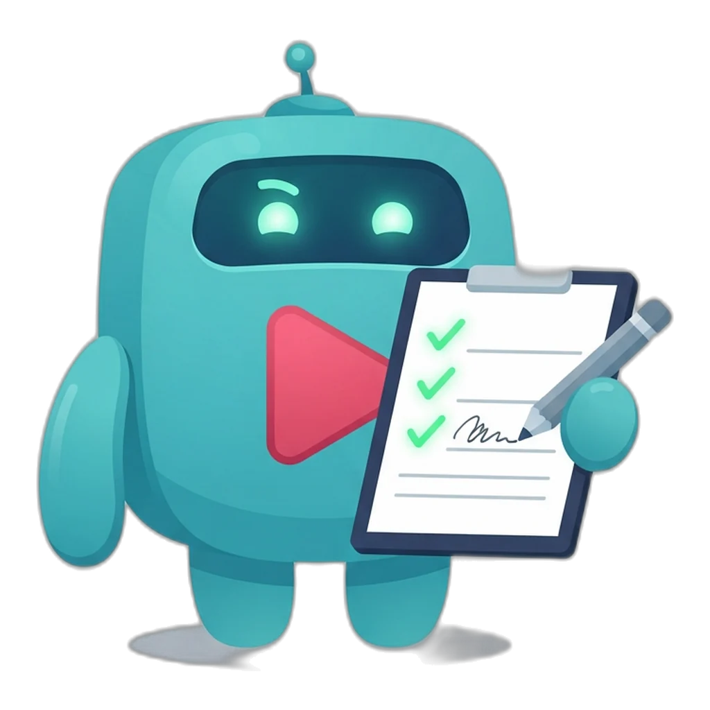 Clip the play-button robot ticks off the five lines of the 6E Club register form