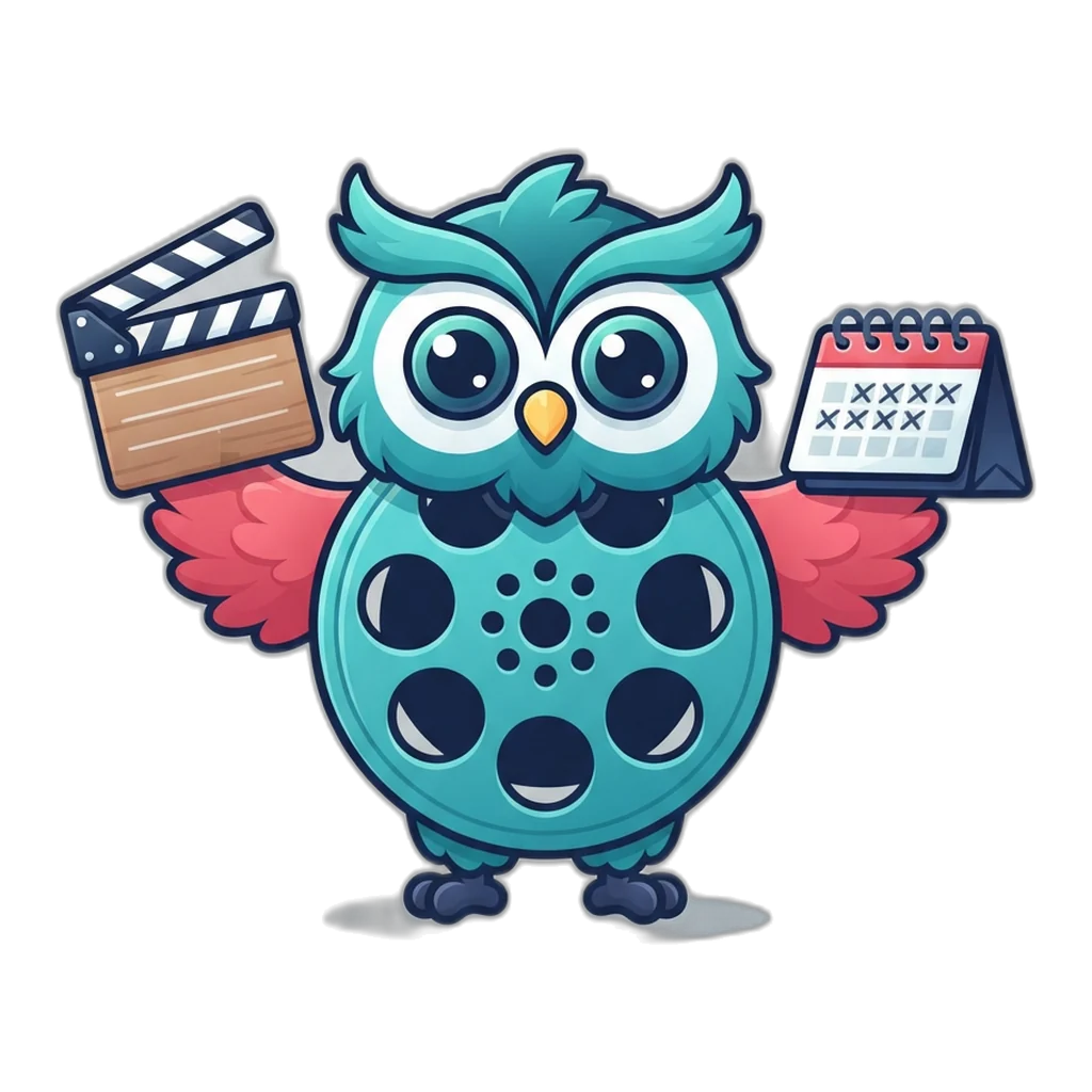 Reel the film-reel owl holds a calendar with ten days marked for the counter-notice window